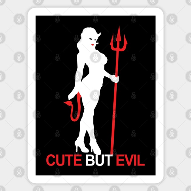 Cute But Evil Sticker by KewaleeTee